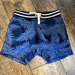 Gymboree Navy and Blue Leaf Print Shorts